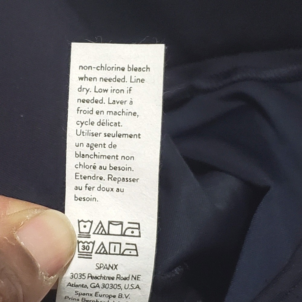 NWT Spanx The Perfect Pant Slim Straight Navy Blue Petite Medium 20254Q - Picture 6 of 12